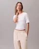 Calvin Klein Jeans MONOLOGO FRENCH TERRY JOGGER Kadın Beyaz Eşofman Altı LV047B235G-ACG