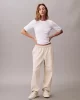 Calvin Klein Jeans MONOLOGO FRENCH TERRY JOGGER Kadın Beyaz Eşofman Altı LV047B235G-ACG
