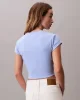 Calvin Klein Jeans Rib Kadın Mavi T-shirt LV047AB802-7ZQ