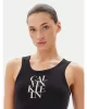 Calvin Klein Jeans SL COTTON 1X1 RIB TANK DRESS Kadın Siyah Elbise LV044C203G-UB1