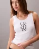 Calvin Klein Jeans SL COTTON RIB SOLID TANK Kadın Beyaz Bluz LV044C219G-YAA