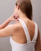 Calvin Klein Jeans SL COTTON RIB SOLID TANK Kadın Beyaz Bluz LV044C219G-YAA