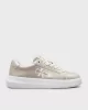 CK Jeans CHUNKY CUPSOLE LACEUP LTH ML MTL Kadın Krem Sneaker YW0YW01517-YBI