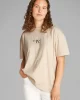Calvin Klein Kadın Logo Baskılı Ekru T-shirt