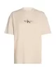 Calvin Klein Kadın Logo Baskılı Ekru T-shirt