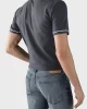 Calvin Klein Erkek Şeritli Logolu Lacivert Polo Yaka T-shirt