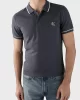 Calvin Klein Erkek Şeritli Logolu Lacivert Polo Yaka T-shirt