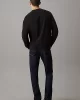 CK Jeans CHENILLE MONOLOGO CREW NECK Erkek SİYAH Sweatshirt J30J326144-BEH