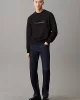 CK Jeans CHENILLE MONOLOGO CREW NECK Erkek SİYAH Sweatshirt J30J326144-BEH