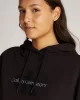 CK Jeans CHENILLE MONOLOGO HOODIE Kadın SİYAH Sweatshirt J20J224170-BEH