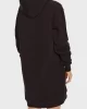CK Jeans CHENILLE MONOLOGO HOODIE DRESS Kadın SİYAH Elbise J20J224685-BEH