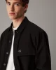 Calvin Klein Erkek Pamuklu Siyah Overshirt Gömlek