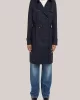 Tommy Hilfiger COTTON DB SLIM FIT TRENCH Kadın lacivert Trençkot WW0WW42133DW5