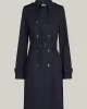 Tommy Hilfiger COTTON DB SLIM FIT TRENCH Kadın lacivert Trençkot WW0WW42133DW5