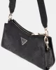 Guess Cresıdıa Top Zıp Shoulder Bag Kadın Siyah Omuz Çantası HWPG9349180-BLA