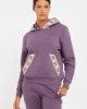 Guess CYMONE HOODED SWEATS Kadın Mor Sweatshirt V3BQ17KB3P2-A40A
