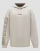 Guess Dalım Over Hooded Sweatshırt Erkek Krem Sweatshirt Z4BQ03K9V31-G1CA