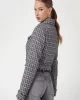 Guess DAPHNEE CROPPED JACKET Kadın Siyah/Beyaz Ceket W5RN47WGW82-F9RS