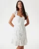 Guess Domıtılla Embro Dress Kadın Beyaz Elbise W5GK50WH521-G011