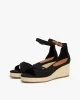 Tommy Hilfiger FLAG CRISS-CROS MID WEDGE ESPAD Kadın  Sandalet FW0FW08481BDS