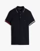 Tommy Hilfiger FLAG CUFF SLIM FIT POLO Erkek lacivert T-shirt MW0MW38458DW5