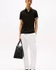 Tommy Hilfiger FLAG CUFF SLIM FIT POLO Erkek siyah T-shirt MW0MW38458BDS