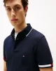 Tommy Hilfiger FLAG CUFF SLIM FIT POLO Erkek lacivert T-shirt MW0MW38458DW5