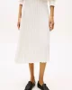 Tommy Hilfiger FLUID PLEATED PULL ON MIDI SKIRT Kadın Beyaz Etek WW0WW43886Z00