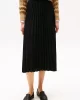 Tommy Hilfiger FLUID PLEATED PULL ON MIDI SKIRT Kadın Siyah Etek WW0WW43886BDS