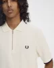 Fred Perry CREPE PIQUE ZIP NECK SHIRT Erkek  T-shirt M9886-560