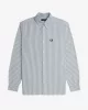 Fred Perry Erkek Mavi Çizgili Oxford Gömlek