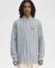 Fred Perry Erkek Mavi Çizgili Oxford Gömlek