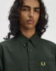 Fred Perry Erkek Yeşil Logolu Oxford Gömlek M5516-X89