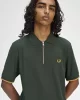 Fred Perry CREPE PIQUE ZIP NECK SHIRT Erkek  T-shirt M9886-X89