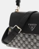 Guess G Wave Top Handle Flap Kadın Siyah El Çantası HWJT9344200-BLO