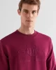 Gant Erkek Bordo Regular Fit Bisiklet Yaka Logolu Sweatshirt