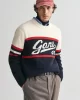 Gant Erkek Lacivert Relaxed Fit Bisiklet Yaka Logolu Kazak