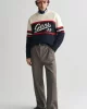 Gant Erkek Lacivert Relaxed Fit Bisiklet Yaka Logolu Kazak