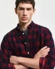 Gant Erkek  Kırmızı Regular Fit Düğmeli Yaka Kareli Gömlek