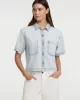 Guess jeans Gj Boxy Ss Shırt Kadın Mavi Gömlek W5GH0FD5M83-GJRV
