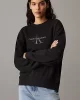CK Jeans GLOSSY MONOLOGO REGULAR CREWNECK Kadın  Sweatshirt J20J224724-BEH