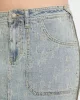Guess GO SIDE ZIP SKIRT Kadın Mavi Etek W5GD1LD5OTA-GDSR