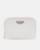 Guess BETULA SLG MEDIUM ZIP AROUND Kadın Beyaz Cüzdan SWGG9626140-WHI
