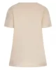 Guess BRIANA SS T-SHIRT Kadın Ekru T-shirt V3BI11J1314-A21G