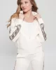 Guess Brıtney Full Zıp Sweatshırt Kadın Ekru Eşofman Üstü V2YQ16KB3P2-G6K5