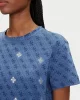 Guess CHRYSANTA CN T-SHIRT Kadın Lacivert T-shirt V5GI16I3Z14-P7XA