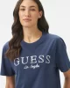 Guess CLEMATIS CROP KIMONO SS TEE Kadın Mavi T-shirt V5GI09K9RM1-G7JX