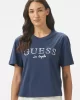 Guess CLEMATIS CROP KIMONO SS TEE Kadın Mavi T-shirt V5GI09K9RM1-G7JX
