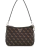 Guess Eco Erıca Top Zıp Shoulder Bag Kadın Kahverengi Çapraz Çanta HWEQG951018-BNL