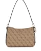 Guess Eco Erıca Top Zıp Shoulder Bag Kadın Kahverengi Omuz Çantası HWESG951018-LTL